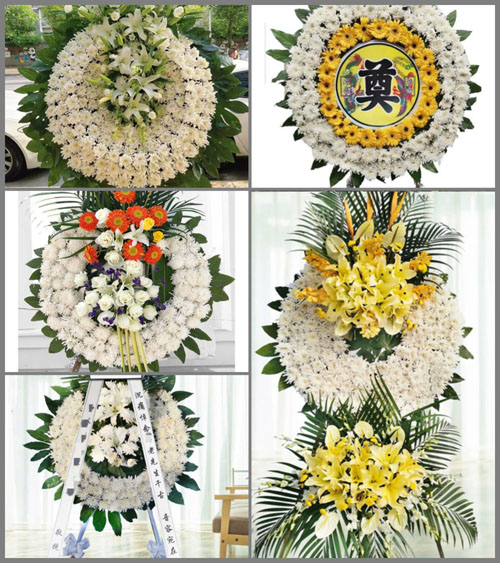 湖北孝感市安陆市棠棣镇花园村花圈速递